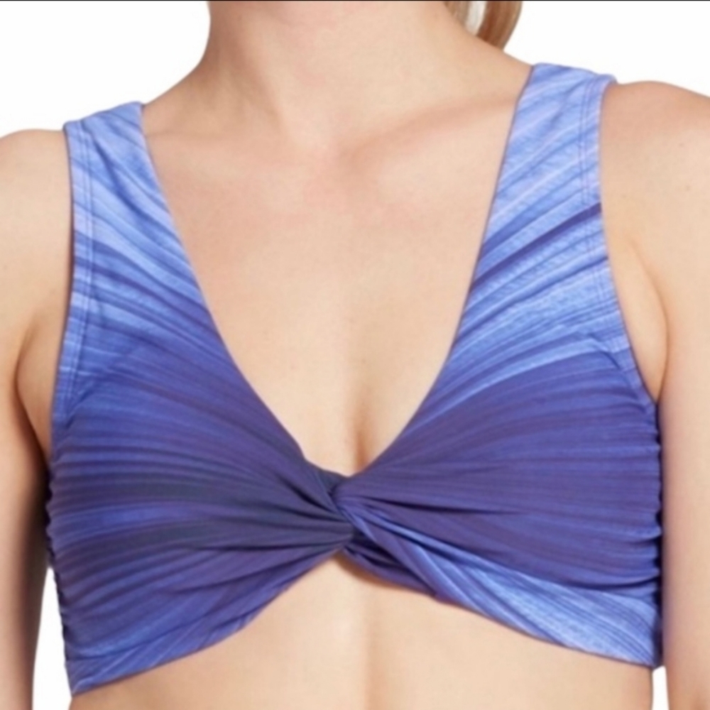 NWT 💙 CALIA by Carrie Underwood ombre reversible knot bikini top, Size M